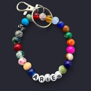 Aries Zodiac Keychain Bracelet